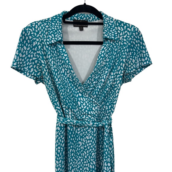 Penn Wright Manson Faux Wrap Dress Size 8 - Picture 2 of 8
